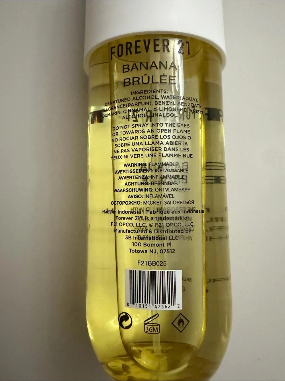 Forever 21 Banana Brulee for Hair and Body- Retired Scent